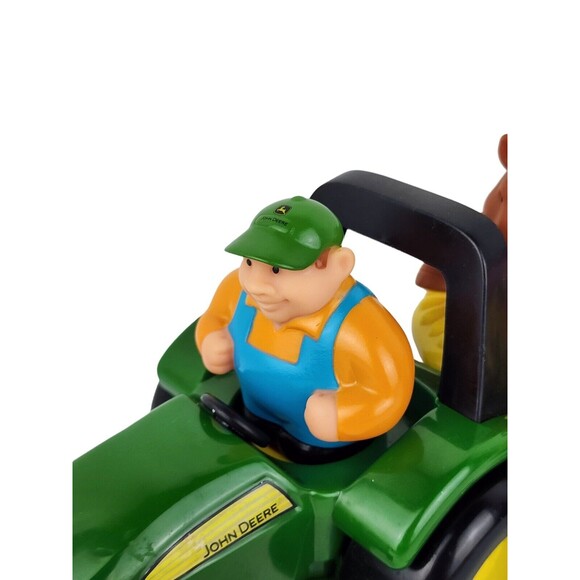 ERTL John Deere Animal Sounds Hayride Set Toy Tractor Wagon Farmer Farm Animals - Picture 2 of 5
